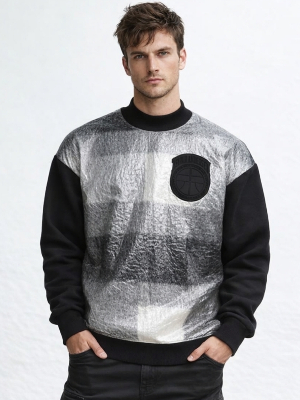 Astrid Andersen FW15 Runway Sweatshirt Tech Foam Logo Black S